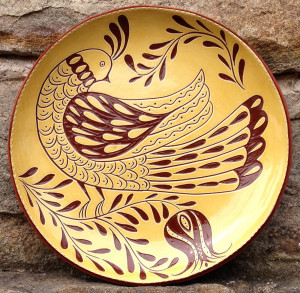 Denise Wilz – “Peacock Platter,” redware ceramics – Macungie, PA